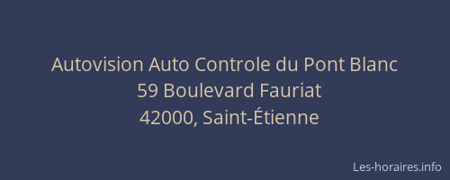 Autovision Auto Controle du Pont Blanc