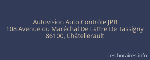 Autovision Auto Contrôle JPB