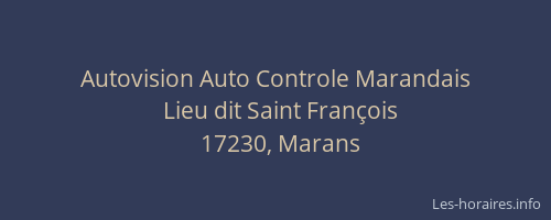 Autovision Auto Controle Marandais
