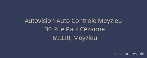 Autovision Auto Controle Meyzieu
