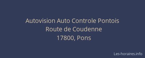 Autovision Auto Controle Pontois