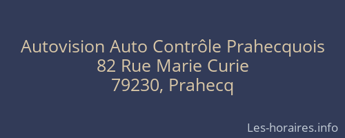 Autovision Auto Contrôle Prahecquois