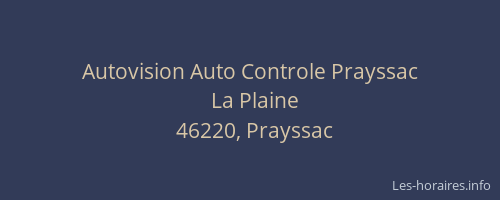 Autovision Auto Controle Prayssac