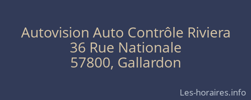 Autovision Auto Contrôle Riviera