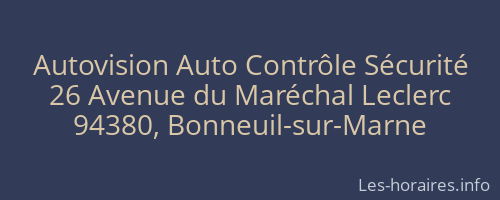 Autovision Auto Contrôle Sécurité