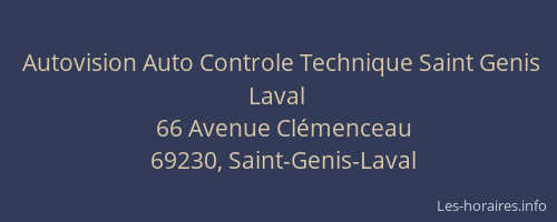 Autovision Auto Controle Technique Saint Genis Laval