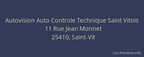 Autovision Auto Controle Technique Saint Vitois