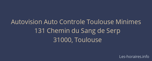 Autovision Auto Controle Toulouse Minimes