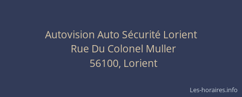 Autovision Auto Sécurité Lorient
