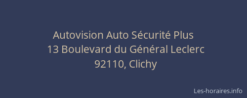 Autovision Auto Sécurité Plus