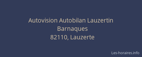 Autovision Autobilan Lauzertin