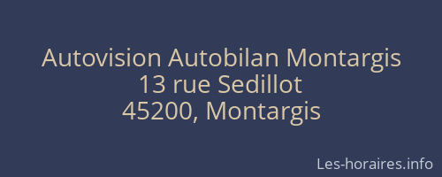 Autovision Autobilan Montargis