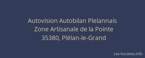 Autovision Autobilan Plelannais