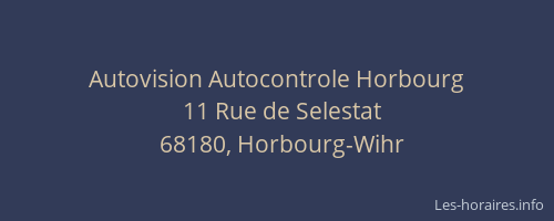 Autovision Autocontrole Horbourg