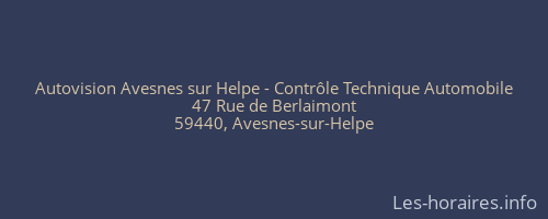 Autovision Avesnes sur Helpe - Contrôle Technique Automobile
