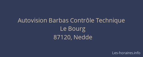 Autovision Barbas Contr&ocirc;le Technique