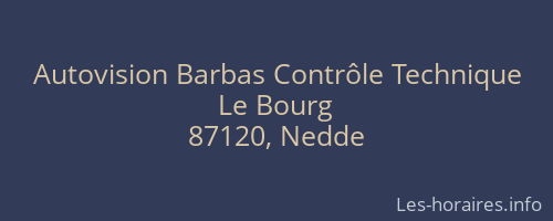 Autovision Barbas Contrôle Technique