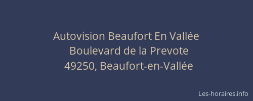 Autovision Beaufort En Vallée