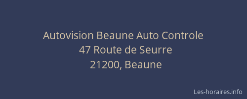 Autovision Beaune Auto Controle
