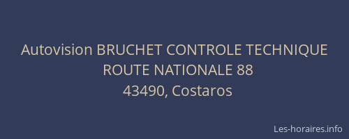 Autovision BRUCHET CONTROLE TECHNIQUE