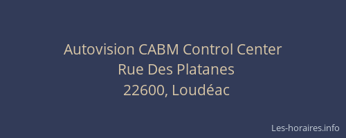 Autovision CABM Control Center