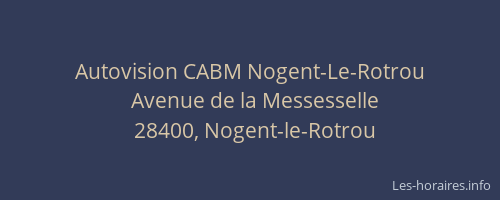 Autovision CABM Nogent-Le-Rotrou