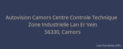 Autovision Camors Centre Controle Technique