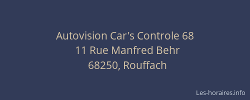 Autovision Car's Controle 68