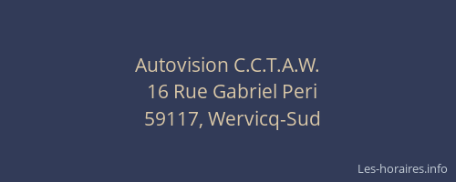 Autovision C.C.T.A.W.