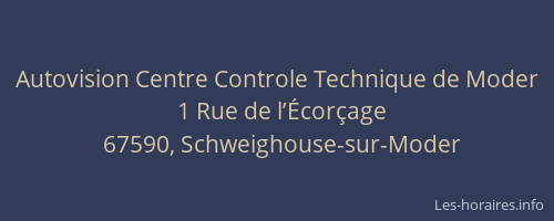 Autovision Centre Controle Technique de Moder