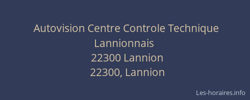 Autovision Centre Controle Technique Lannionnais