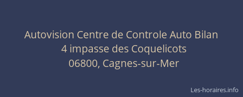 Autovision Centre de Controle Auto Bilan