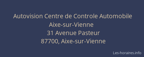 Autovision Centre de Controle Automobile Aixe-sur-Vienne