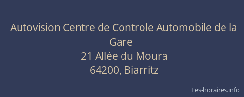 Autovision Centre de Controle Automobile de la Gare