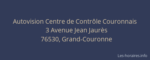 Autovision Centre de Contrôle Couronnais
