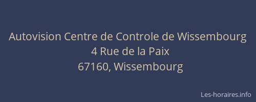 Autovision Centre de Controle de Wissembourg