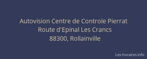 Autovision Centre de Controle Pierrat