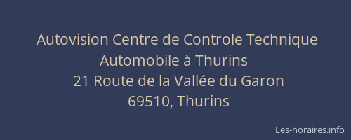 Autovision Centre de Controle Technique Automobile à Thurins