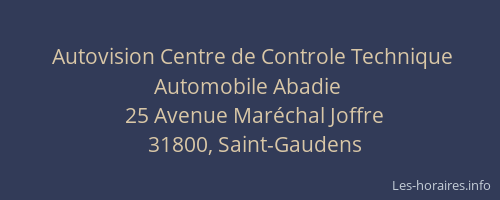 Autovision Centre de Controle Technique Automobile Abadie