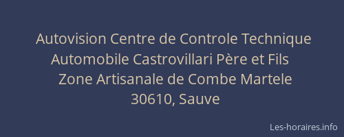 Autovision Centre de Controle Technique Automobile Castrovillari P&egrave;re et Fils