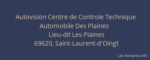 Autovision Centre de Controle Technique Automobile Des Plaines