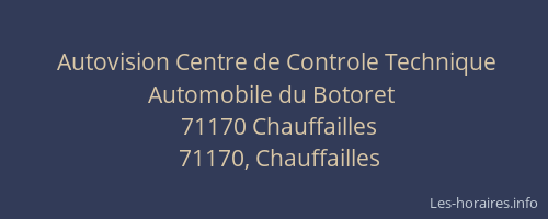 Autovision Centre de Controle Technique Automobile du Botoret