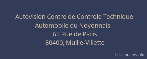 Autovision Centre de Controle Technique Automobile du Noyonnais