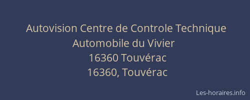 Autovision Centre de Controle Technique Automobile du Vivier