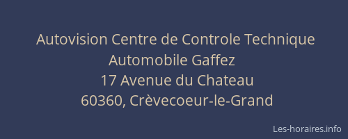 Autovision Centre de Controle Technique Automobile Gaffez