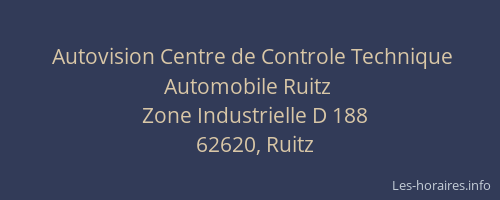 Autovision Centre de Controle Technique Automobile Ruitz