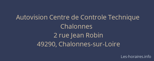 Autovision Centre de Controle Technique Chalonnes