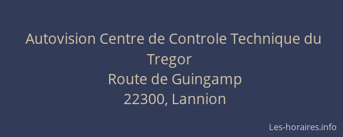 Autovision Centre de Controle Technique du Tregor