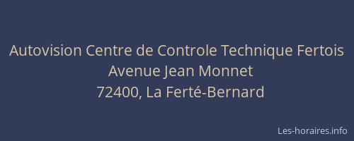Autovision Centre de Controle Technique Fertois