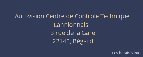Autovision Centre de Controle Technique Lannionnais